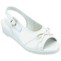 リボン付きナースサンダル 白 L 1足　サンダル