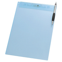 リヒトラブ　超薄型クリップボード　A4　青　A5067-8　1箱（10枚入）