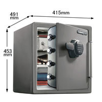 【設置込】セントリー テンキー式耐火・耐水金庫 （1時間耐火） 33.6L ガンメタルグレー 幅415×奥行491×高さ453mm 1台（直送品）