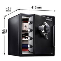 【設置込】セントリー ビッグボルト テンキー式耐火・耐水金庫 1時間耐火 33.6L ブラック 幅415×奥行491×高さ453mm 1台（取寄品）