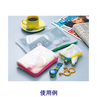 リヒトラブ　クリヤーケース・スモーキィ　B5S　マチ付　水　F-272ミズ　１袋（２枚入)