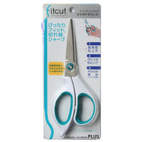 プラス ハサミ フィットカット 白青 SC-165A WB 1セット(2個)（直送品）