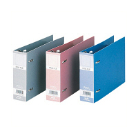 セキセイ　ロックリングファイル　D型2穴　B6ヨコ　背幅43mm　グレー　F-232-62　3冊（直送品）