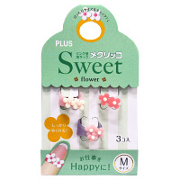 プラス 紙めくり メクリッコSWEET M フラワー2 指サック 1パック（3個入） 35910