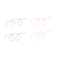 トンボ鉛筆【Reporter】多色ボールペン　リポーター　4色（黒/赤/青/緑）　油性　0.7mm　透明ブルー　BC-FRC40　5本