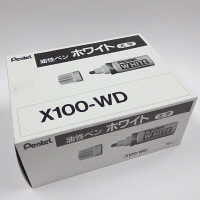 ぺんてる　ホワイト　太字　白　X100-WD　1箱（10本入）