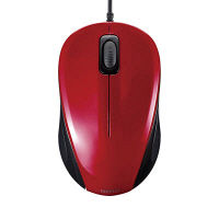 有線マウス　静音　3ボタン　小型サイズ　ブルーLED　MA-BL9R　サンワサプライ　1個（直送品）