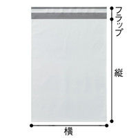 今村紙工 宅配袋（ポリエチレン製） 白 大サイズ 封かんシール付 1パック（100枚入）