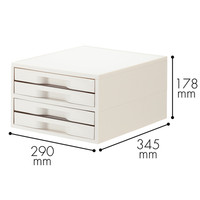 岩崎工業　再生PP引き出しケース　薄型4段　オフホワイト　ST6102RW  オリジナル