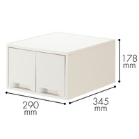 岩崎工業　再生PP引き出しケース　深型ハーフ　オフホワイト　ST6103RW  オリジナル