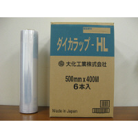 ダイカラップ　12μm　500mm×400m巻　透明　DIWーHL500　1セット（18本：6本入×3箱）　大化工業