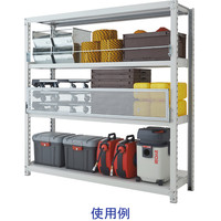 サンケイ鋼器　中量ラック 300kg　本体（天地4段）幅1855×奥行630×高さ1800mm ホワイトグレー 1セット（6梱包）