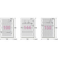 エーワン（A-one）ラベルシール お名前シール 光沢紙 インクジェット シール はがきサイズ   3種類(各3シート) 29354×5袋