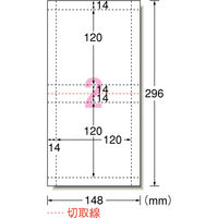 エーワン（A-one）CD/DVDインデックスカード 片面光沢 インクジェット  148×296mm  2面  10シート 51158×3袋