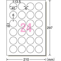 エーワン（A-one）ラベルシール パッケージラベル マット紙  インクジェット 封筒  A4  24面  15シート 28814×2袋