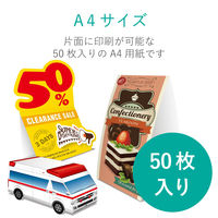 エレコム スーパーファイン紙 クラフト用 厚手 片面 A4 50枚 EJK-SACA450 1個