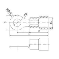 冨士端子工業 銅線用絶縁被覆付圧着端子(BT型) BT1.25ー6 (トウメイ) 100個入 1セット(1000個:100個×10袋)（直送品）