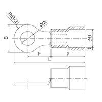 冨士端子工業 銅線用絶縁被覆付圧着端子(BT型) BT2ーS4 (トウメイ) 100個入 1セット(1000個:100個×10袋)（直送品）