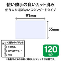エレコム カット済み名刺用紙 インクジェットマット紙 特厚 120枚 白 MT-HMC3WN 1パック(120枚入)