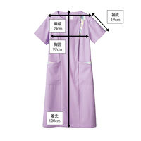 住商モンブラン LAURA ASHLEY（ローラ アシュレイ） ナースワンピース LW411 ラベンダー/アメリブルー M 医療白衣 1枚（直送品）
