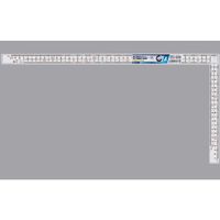 シンワ測定 曲尺厚手広巾 ホワイト 50cm 表裏同目 11161 1本