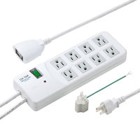 延長コード 電源タップ 2.5m 3P（ピン） 8個口 スイッチ ホワイト TAP-SP308 サンワサプライ 1個