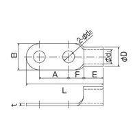 冨士端子工業 銅線用裸圧着端子(RD型) RD100ー10 30個入 1箱(30個)（直送品）