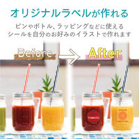 エレコム 水をはじき素材をいかすラベル インクジェット 耐水光沢フィルム フリーカット はがきサイズ 透明 3枚入 EDT-FHTCN 1個