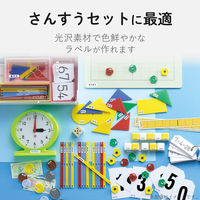 エレコム なまえラベル インクジェット フォト光沢 さんすうせっと用アソート はがきサイズ 4種類（計6シート入） EDT-KNMASOSN 1個