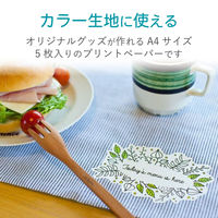 エレコム アイロンプリントペーパー/洗濯に強い カラー用/A4/5枚 EJP-SCP2 1個