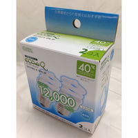 オーム電機 電球形蛍光ランプ D型40Wタイプ E26 昼光色 EFD10ED/8-SPN-2P 1箱（2個入）