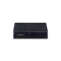 バッファロー 10/100Mbps対応 スイッチングHub プラ LSW4-TX-5EP/BKD 1台（直送品）