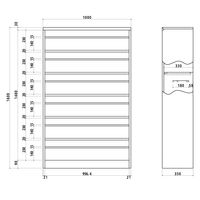 【組立設置込】イトーキ シューズボックス HDK-106AT-WE 幅1000X奥行351X高さ1600mm 1台（直送品）
