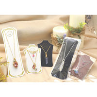 ササガワ 【OW】ネックレス専用台紙 ブラック L 19-2670 1セット(1冊(12枚)×5)