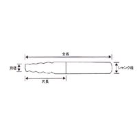 喜一工具 PROCHI PRCー4F05T1.0 4枚刃超硬テーパーE/M 5XT1.0 1本（直送品）