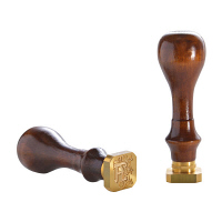 HERBIN（エルバン） シーリングスタンプ ハンドル付 装飾アルファベット B ダークブラウン hb40002（直送品）