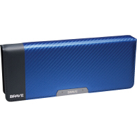 ソニック ブレイブ両面筆入 フラット大容量 カーボン調 ブルー SK-5023-B 1個（直送品）