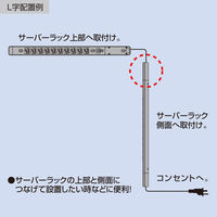 サンワサプライ サーバーラック用コンセントバー延長用アダプタ 15A用 ネジ＆フック仮固定穴付/RoHS指令対応 TAP-ME7051（直送品）