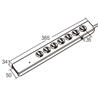 サンワサプライ 高性能雷ガード対応電源タップ ホワイト 高性能雷ガード対応（AC・TEL）抜け止め対応 3P式7個口 2mTAP-SPTEL7N 1個（直送品）