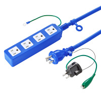 サンワサプライ 電源タップ（高強度タップ） ブルー 踏みつけ・よじれ・挟み込み対応/RoHS指令対応 3P式 4個口 5mTAP-HP4-5BL 1個（直送品）