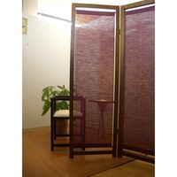 大湖産業 パーテーション 2連 麻生地 ボルドー 幅530（1連あたり）×高さ1350mm 1台（直送品）