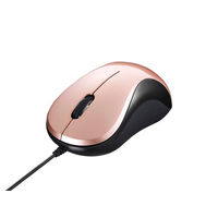 バッファロー 有線　ＢｌｕｅＬＥＤ光学式マウス　静音／３ボタン　ベージュピンク BSMBU100BP 1台（直送品）