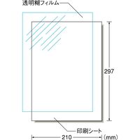 エーワン（A-one）ラベルシール 転写シール インクジェット シール ステッカー A4 透明 ノーカット 4セット  52102
