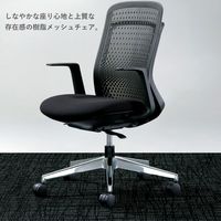 【組立設置込】プラス Tryチェア ローバックアジャスト肘 ホワイト背シェル 座ブラック KD-TR50SEL BK 1脚（直送品）