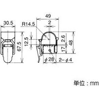 矢崎化工 パイプロック金具 A EF-2005A パイプロツクカナグ S 1セット（5個）（直送品）