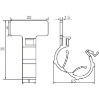 ヘラマンタイトン ワンタッチマーカークリップ MC8 50個入 1袋(50個)（直送品）