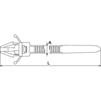 ヘラマンタイトン プッシュマウントタイ(矢じりタイプ・オフセット) RT50SSFーHS 100本入 RT50SSF-HS 1袋(100本)（直送品）