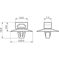 ヘラマンタイトン プッシュマウント(ドーム型マウント) SFC3 100個入 1袋(100個)（直送品）
