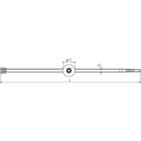 ヘラマンタイトン ファーツリーマウント付タイ(インサイドセレーション) T50RFT8ーHSB 100本入 T50RFT8-HSB 1袋(100本)（直送品）