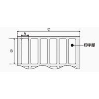 ヘラマンタイトン 熱転写プリンター用ラベル TAGN5Tー4694 2100枚入 1袋(2100枚)（直送品）
